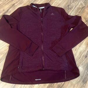 Adidas Supernova Full Zip Jacket Burgundy Running‎ Athletic Activewear